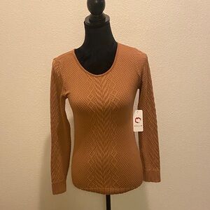 Elegant Cable Knit Scoop Neck Sweater